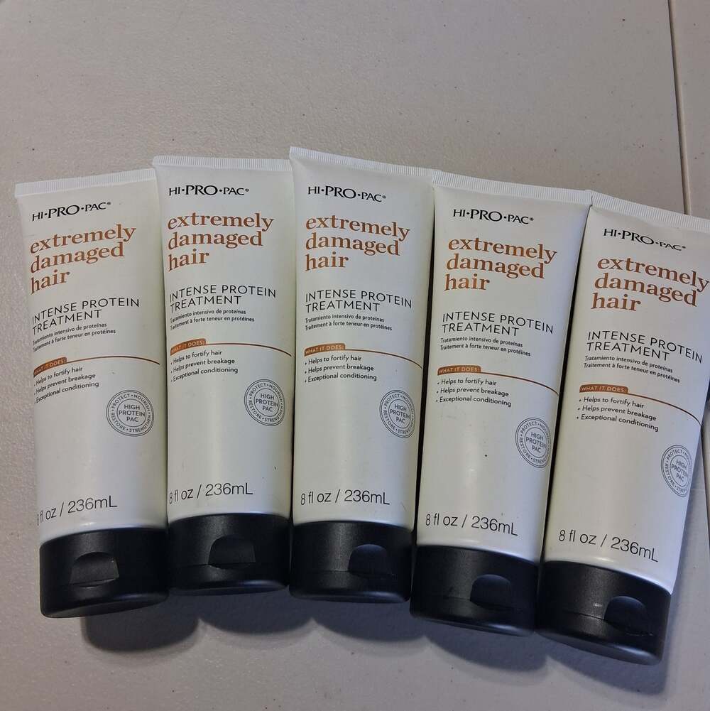 5x HI PRO PAC Extremely Damaged hair protein treatment 8 fl oz each